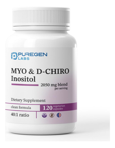Suplemento Puregen Labs Inositol Myo Inositol E D-chiro 2050