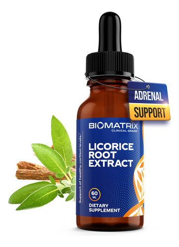 Extrato De Raiz De Alcaçuz Biomatrix (1200 Gotas De 2 Fl. Oz