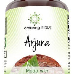 Suplemento Amazing India Arjuna 500 Mg 120 Cápsulas Vegetais