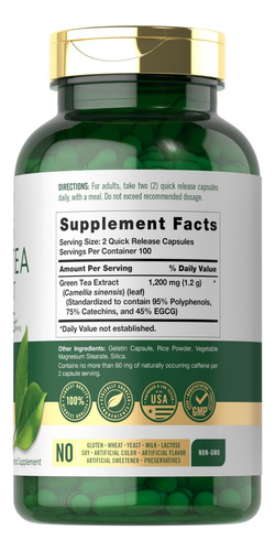 Suplemento De Extrato De Chá Verde Carlyle Egcg | 1200mg | 2 - Imagem 10