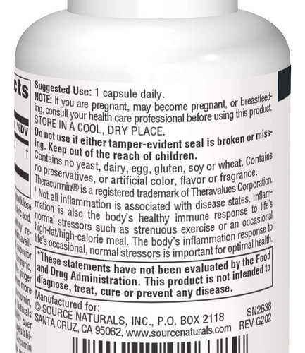 Source Naturals Theracurmin 300 Mg, 30 Cápsulas - Imagem 5