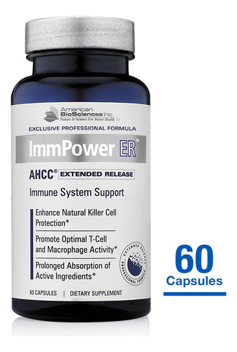 Suplemento American Biosciences Immpower Er Ahcc 60 Cápsulas - Imagem 3