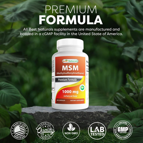 Naturals Natural Msm 1000 Mg 180 Cápsulas - Imagem 7