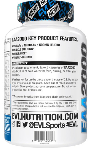 Evlution Nutrition Eaa2000 - Aminoácidos Essenciais - Imagem 4