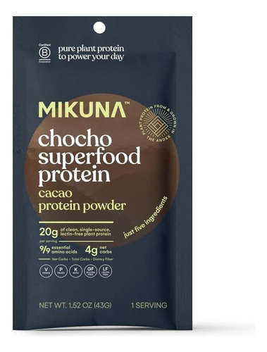 Mikuna Proteína Vegana Em Pó (cacau, 8 Porções) - Proteína D - Imagem 4