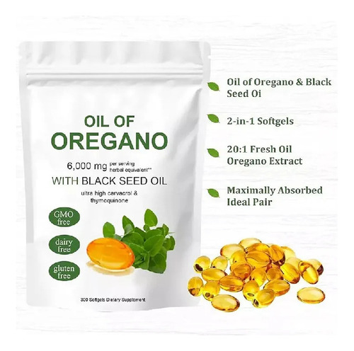 // Cápsulas De Gelatina De Óleo De Orégano 2 Em 1 6000 Mg - Imagem 4