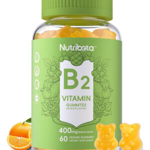 Nutribota Sugar Livre Vitamina B2 Gummies- Riboflavin 400mg
