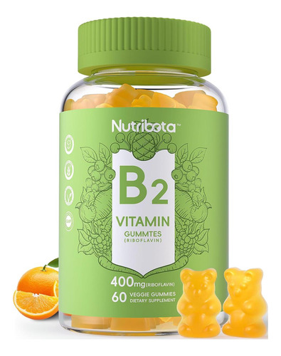 Nutribota Sugar Livre Vitamina B2 Gummies- Riboflavin 400mg