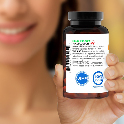 Monoherb Lactoferrina Pura 500 Mg - 180 Cápsulas Vegetais - - Imagem 3