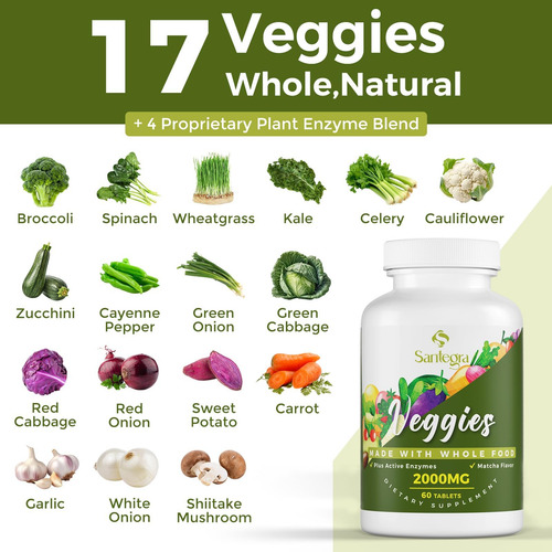 2000 Mg De Suplementos De Frutas E Vegetais, Equilíbrio Natu - Imagem 4