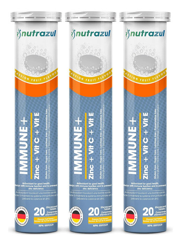 Nutrazul Immune+ Comprimidos Efervescentes - Maracujá (embal