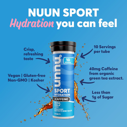 Comprimidos De Eletrólitos Nuun Sport + Cafeína - Dissolvíve - Imagem 2