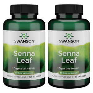 Swanson Senna Leaf 500 Miligrams 100 Cápsulas (2 Pacote)