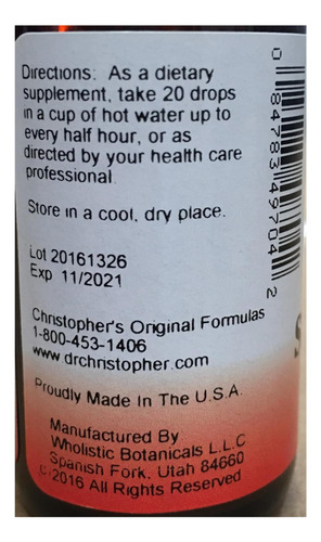 Sinus & Pulmão Dr Christopher 1 Oz Líquido - Imagem 2