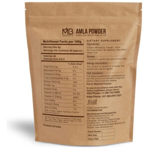 Mb Herbals Amla Pó 1 Lb | 16 Onças | Amalaki | Pó De Frutas