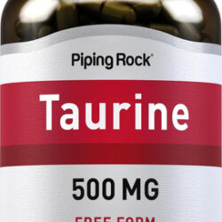 Cápsulas De Taurina 500 Mg De Piping Rock | Contagem 200 | F