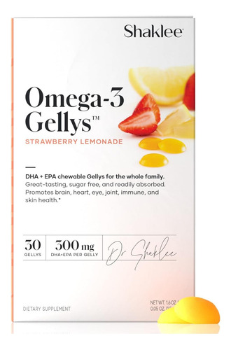Shaklee - Omega-3 Gellys - Gomas De Limonada De Morango - M