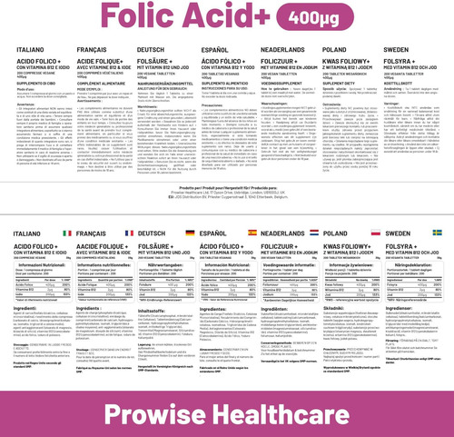 Ácido Fólico+ 400 Mcg - Comprimidos Veganos Com Vitamina B12 - Imagem 4