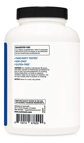 Suplemento Nutricost Hmb (1000mg) E Vitamina Diu) - 240 Cáp - Imagem 3