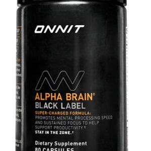 Onnit Alpha Brain Black Label Capsule (80ct) Suplemento Cere