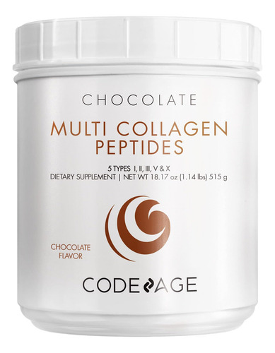 Codeage Multi Collagen Chocolate Protein Powder, Peptídeos