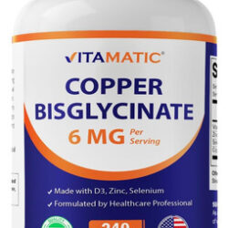 Bisglicinato De Cobre Vitamático 6 Mg Feito Com Vitamina Diu
