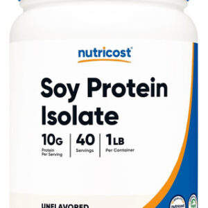 Pó De Isolamento De Proteína De Soja Nutricost, 1 Lb Sem Sab