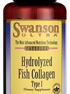 Swanson Hidrolised Fish Collagen Tipo I 400 Miligrams 60 Cáp