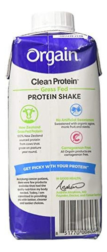 Proteína De Leite Orgânica Shk Chocolate Fudge, 11 Oz (pacot - Imagem 4