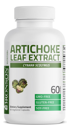 Suplemento Bronson Alcachoke Leaf 1000mg 60 Cápsulas - Imagem 3