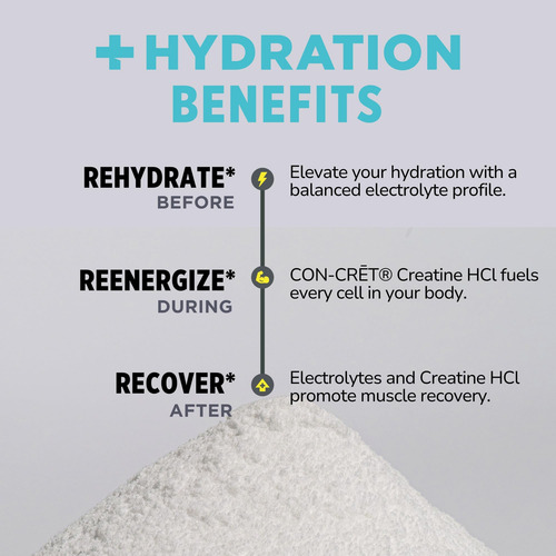 Con-cret Creatina Hcl + Hidratação | Cuba De Pó Eletrolítico - Imagem 6