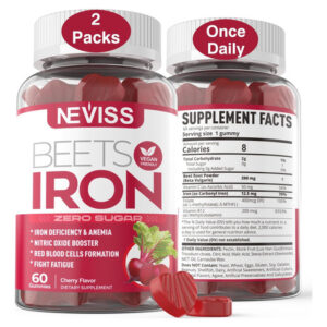 Gomas De Ferro Sem Açúcar, Raiz, Vitamina C, B12, Folato Par