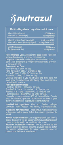 Nutrazul Immune+ Comprimidos Efervescentes - Maracujá (embal - Imagem 3