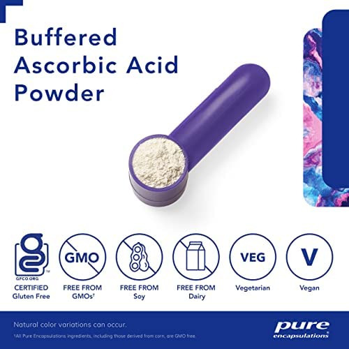 Pure Encapsulations Tamponado Ácido Ascórbico Em Pó | Suplem - Imagem 4