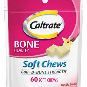 Suplemento Caltrate Soft Chews 600 Mg De Cálcio + D3 60 Unid