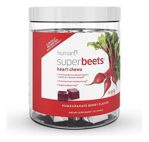 Mastigáveis ??de Coração Humanon Superbeets, Contagem De 90