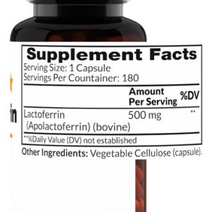 Monoherb Lactoferrina Pura 500 Mg - 180 Cápsulas Vegetais -