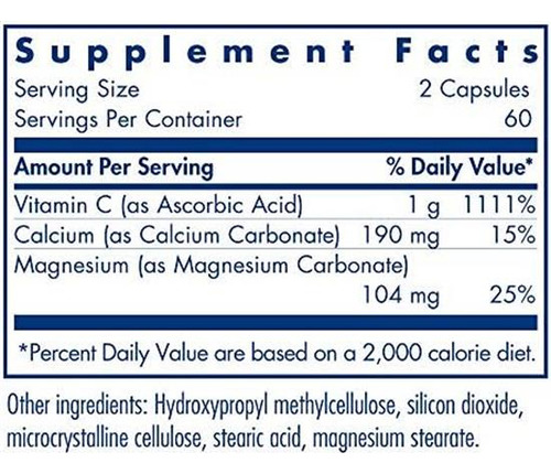 Vitamina C Allergy 1000 Mg 120 Cápsulas - Imagem 2