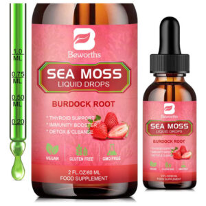 B Beworths Sea Moss Liquid Drops - Gel Orgânico De Musgo Mar