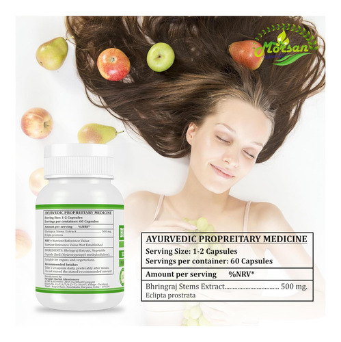Cápsula Natural De Eclipta Prostrata Para Homens E Mulheres - Imagem 2