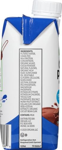 Proteína De Leite Orgânica Shk Chocolate Fudge, 11 Oz (pacot - Imagem 9