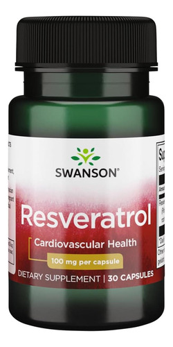 Swanson Resveratrol Miligrams 30 Cápsulas