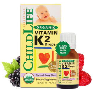 Vitamina K2 Drops Childlife Essentials Organic, Pacote De 7