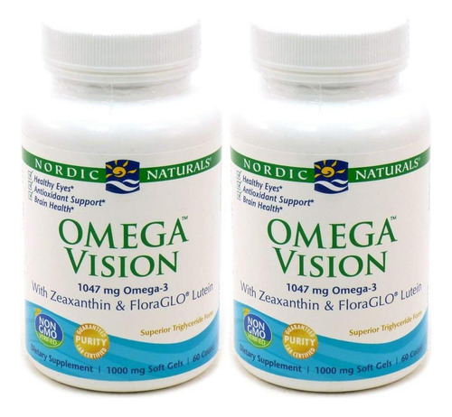 Nordic Naturals Omega Vision, Limão - 60 Cápsulas Moles - Pa