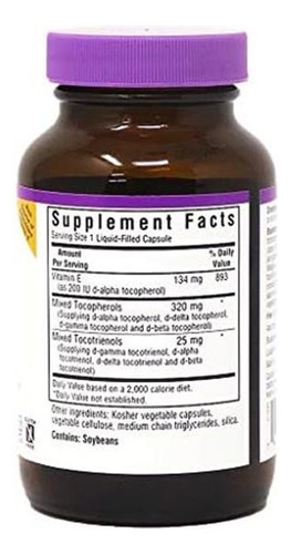 Bluebonnet Natural Full Spectrum Vitamin E Complex - 60 Lica - Imagem 2