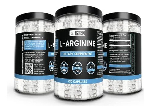 Ingredientes Originais Puros L-arginina (730 Cápsulas) Sem M - Imagem 4