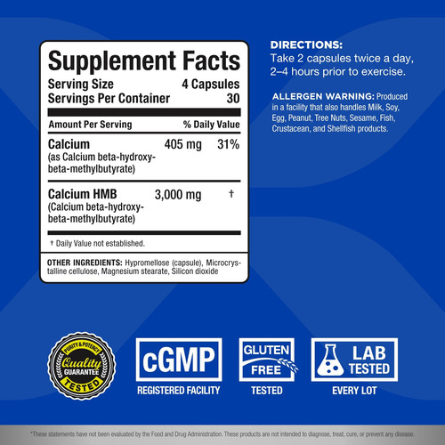 Allmax Hmb Veggie Capsules) - Suporta A Força Muscular E Red - Imagem 2