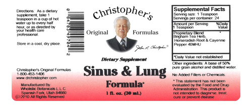 Sinus & Pulmão Dr Christopher 1 Oz Líquido - Imagem 4