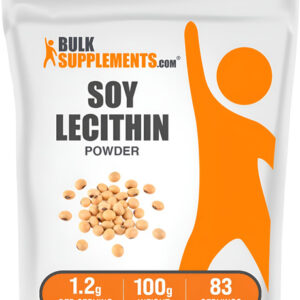 Lecitina De Soja Em Pó Bulksupplements - 100g Sem Glúten
