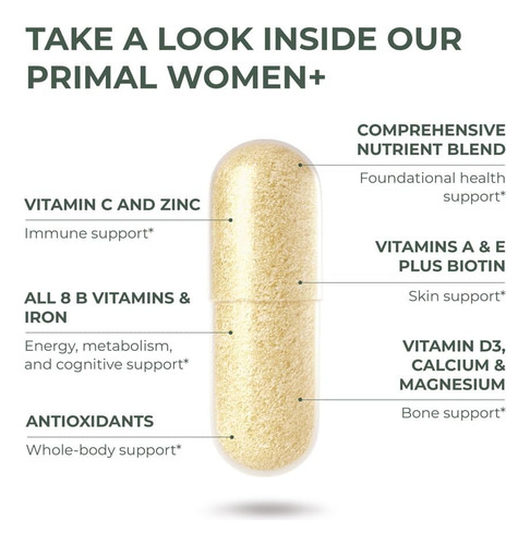 Multivitamínico Primal Harvest Para Mulheres Vitamina A, Vit - Imagem 4